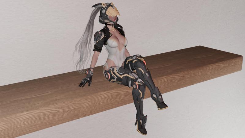 Bunny Ultra Sit Pose 2:First Descendant Miniature