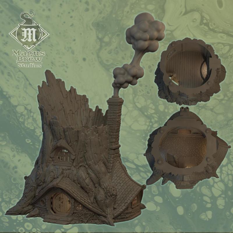 Druid Sanctuary - Tree House For 32mm scale- Miniatures