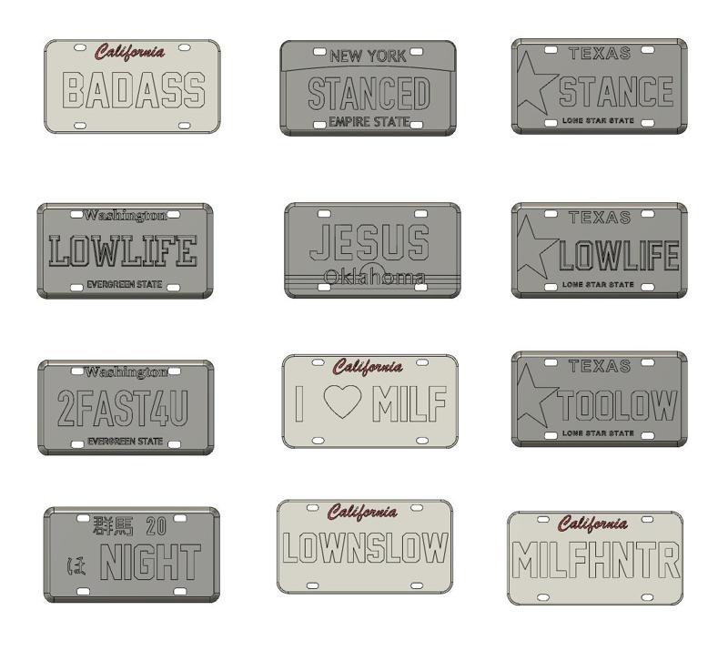 License plates