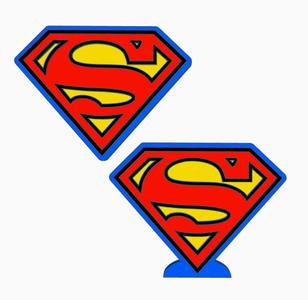 2x SUPERMAN Logo Display by MANIACMANCAVE3D