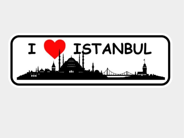 Istanbul Skyline - "I LOVE" Style Plaque