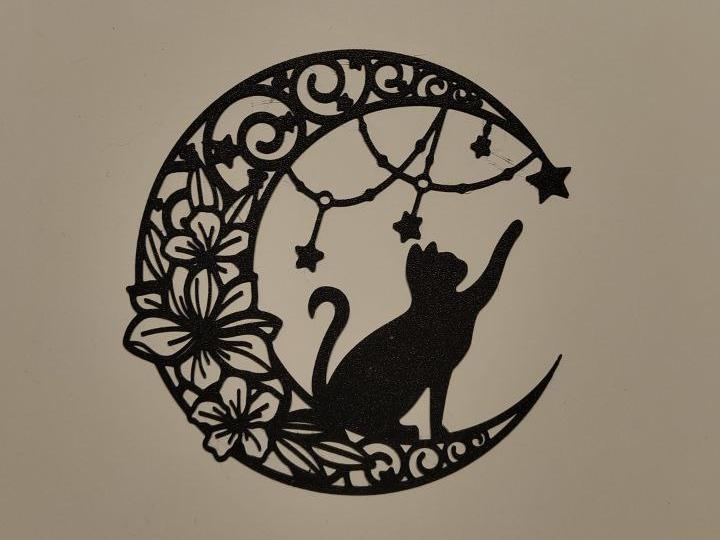 Christmas cat wall art