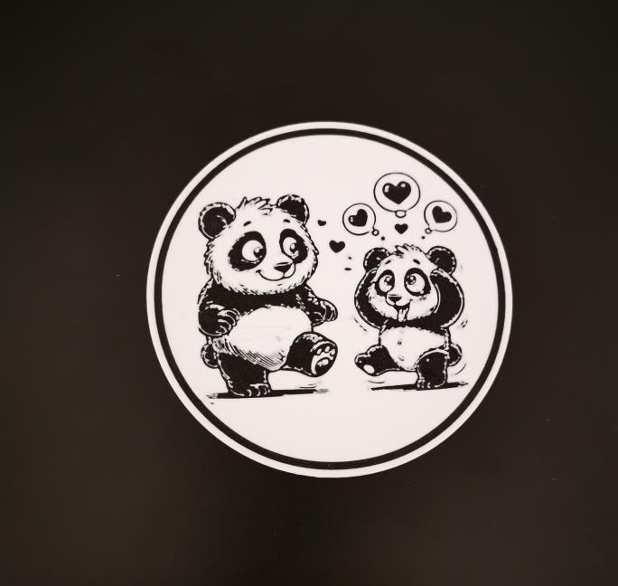 Panda in love coaster