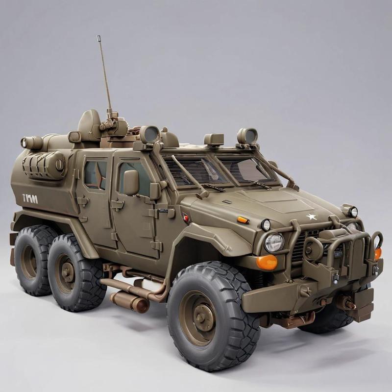 Armored 6x6 Military Personnel Carrier 3D Model STL Printable