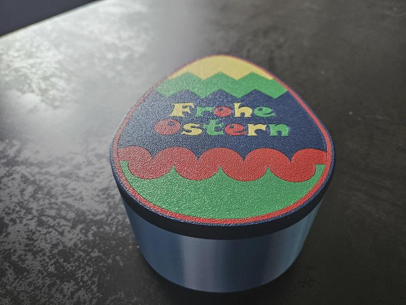 Frohe Ostern Geschenkbox Ei-Design