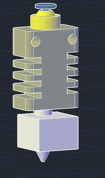 CR8 hotend dxf model