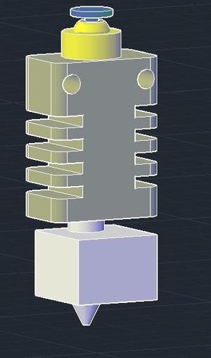 CR8 hotend dxf model