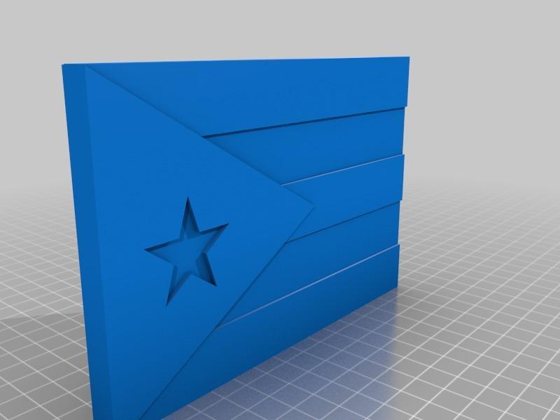 Puerto Rican (Boricua) flag (relief)