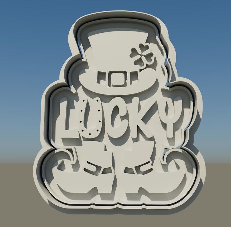 Lucky Irish Cookie Cutter and Stamps - Charm Your Bakes with Irish Whimsy!