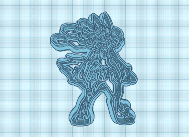 Pokemon: Mega Lucario Cookie Cutter