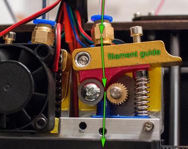 Filament guide for MK8 spring loaded aluminium arms for CTC Replicator Flashforge Dual (update: for flex)