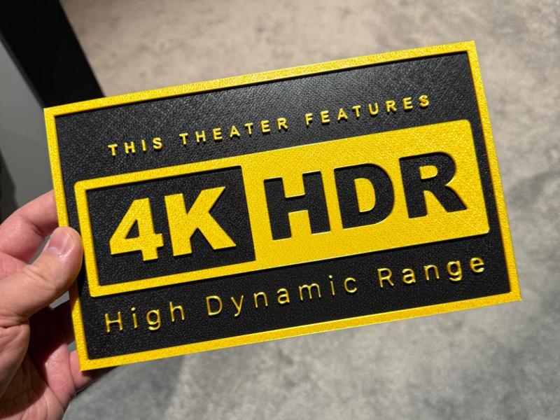 4K HDR Theater Sign