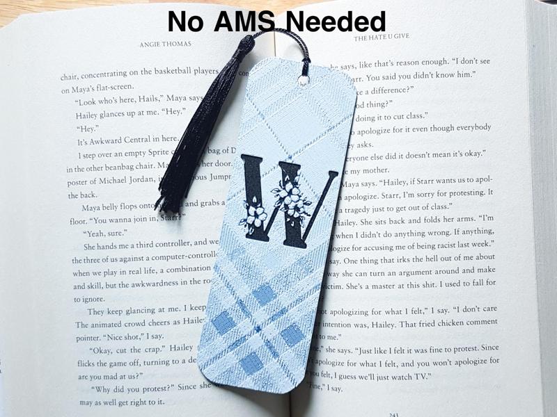 Monogram W Bookmark, Hueforge