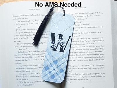 Monogram W Bookmark, Hueforge