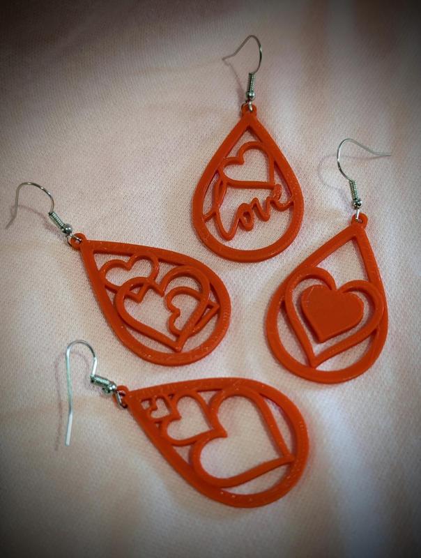 Valentine Heart Teardrop Earrings