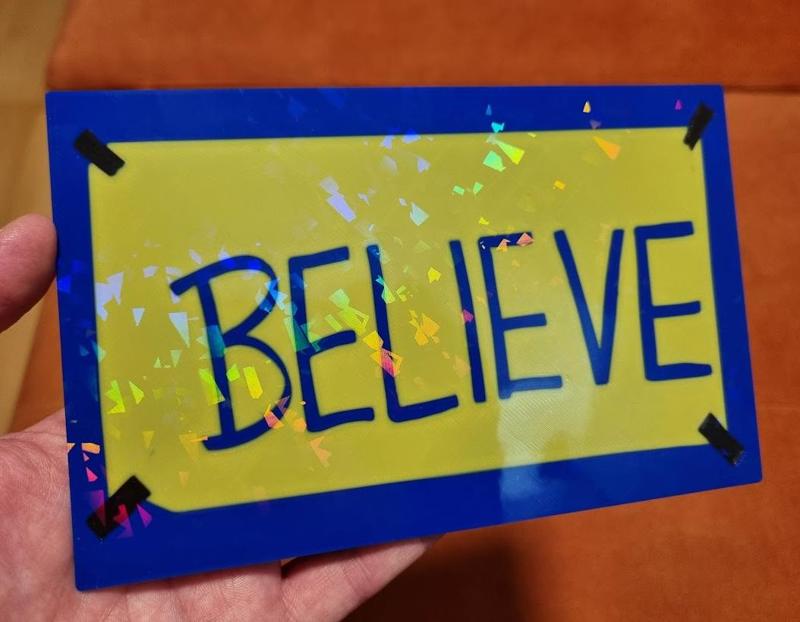 Ted Laso Believe plate flat multicolor