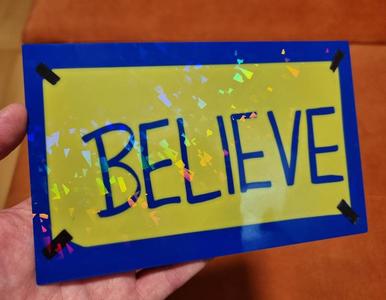 Ted Laso Believe plate flat multicolor