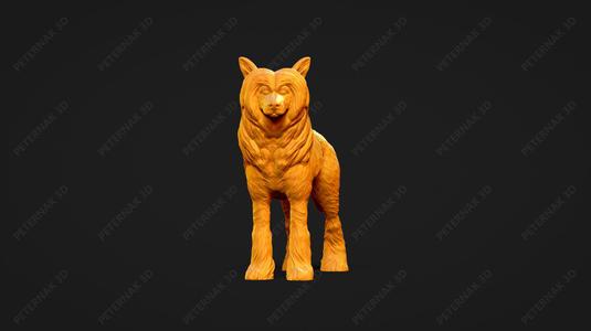 Chinese Crested Dog 3D Print Model Pose 02