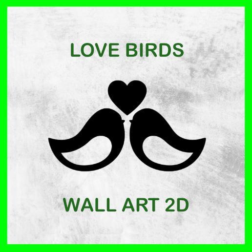 LOVE BIRDS WALL ART 2D 02