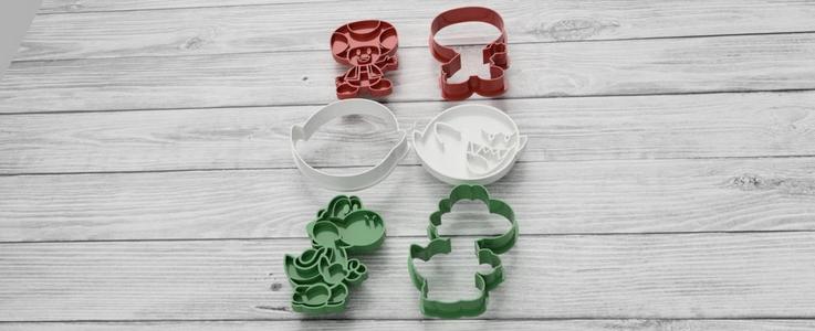Set x3 Mario Bros. cutters