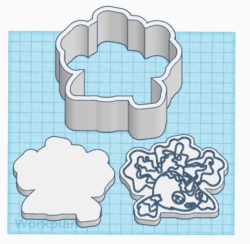 Pokemon: Goldeen 3 Piece Bath Bomb Mold