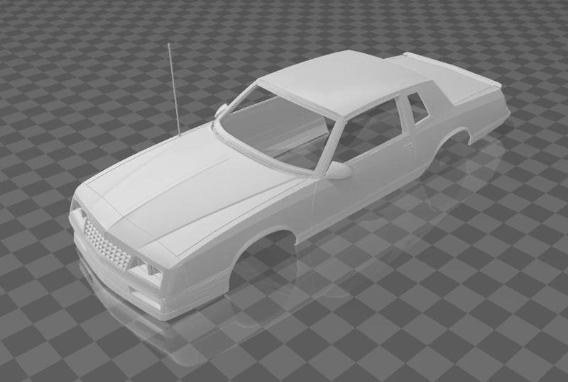 Chevrolet Monte Carlo 1988 NASCAR Shell Body - Divided Parts for Easy Printing