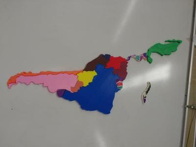 Map of Central America and South America