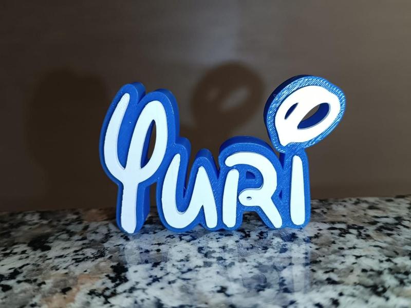 Disney Name Sign Yuri Kid Room Wall Decor 3DART