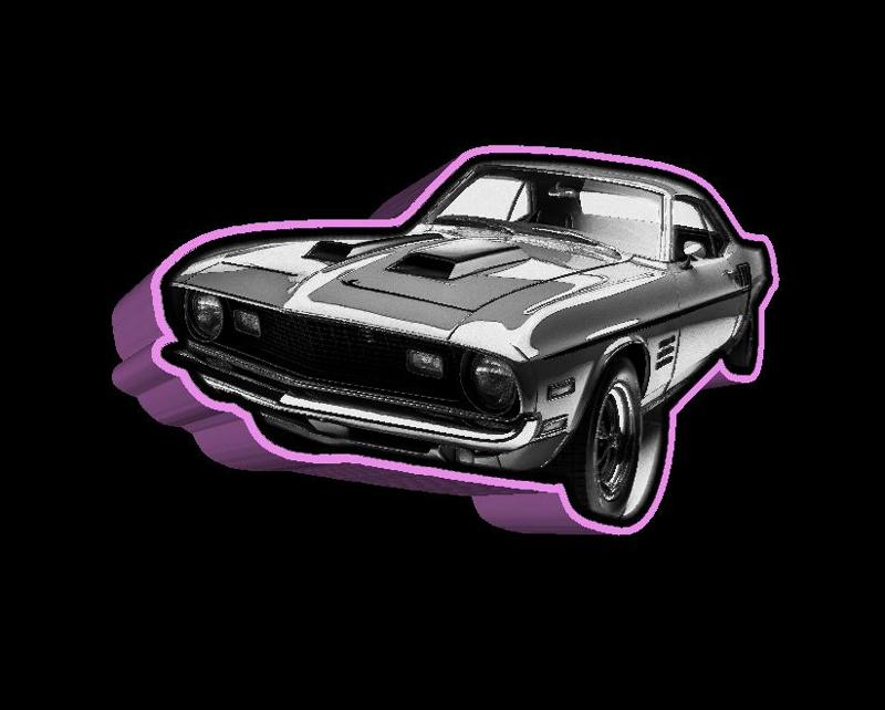 Lightbox musclecar 7 lithophane