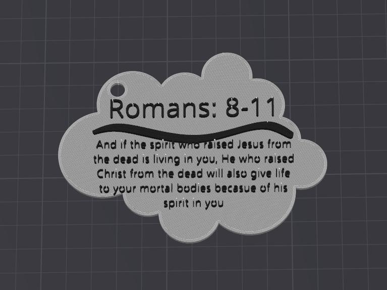 Bible verse keychain