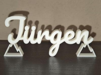 Jürgen Name Sign Display Decor
