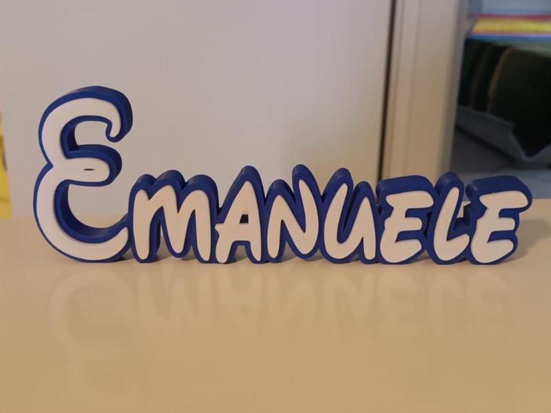 Emanuele Disney Name Ornament Room child Birthday