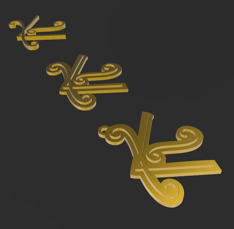 Pack Shanti Reiki symbol keychain wall art