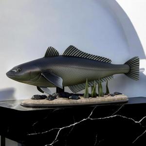 robalo patagonico / Patagonian blennie / Eleginops maclovinus statue underwater detailed texture for 3d printing
