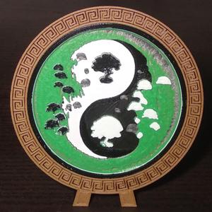 Yin-Yang wooded (With frame)