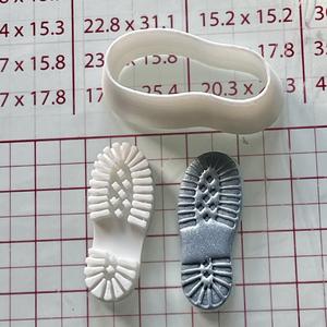 Boot print stamp set with matching cutters
