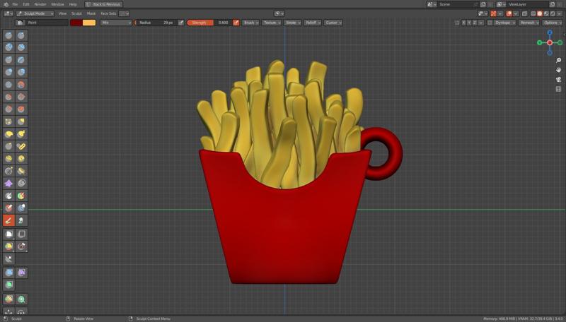 The French Fries - Keyring