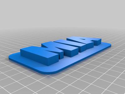 Mia 3D Nameplate / Nametag