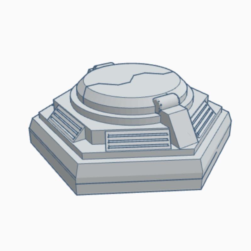ICBM Missile Silo (Closed & Opened) With Hex Base MilHB016 & MilHB017