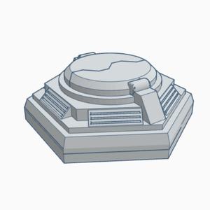 ICBM Missile Silo (Closed & Opened) With Hex Base MilHB016 & MilHB017