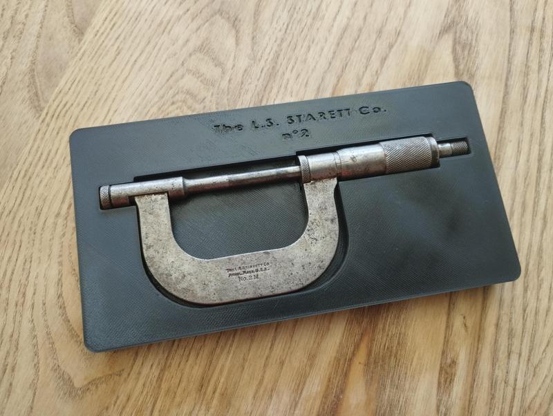 Custom case for old L. S. Starett Micrometer