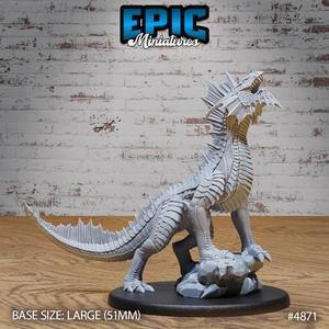 Guard Drake Silver Roar ‧ DnD Miniature ‧ Tabletop Miniatures ‧ Gaming Monster ‧ 3D Model ‧ RPG ‧ DnDminis ‧ STL FILE