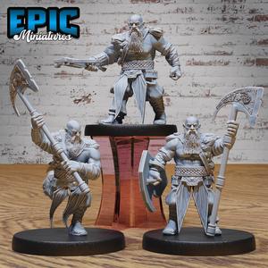 Dwarf Raider Set ‧ DnD Miniature ‧ Tabletop Miniatures ‧ Gaming Monster ‧ 3D Model ‧ RPG ‧ DnDminis ‧ STL FILE