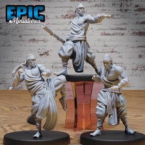 Martial Arts Monk Set ‧ DnD Miniature ‧ Tabletop Miniatures ‧ Gaming Monster ‧ 3D Model ‧ RPG ‧ DnDminis ‧ STL FILE