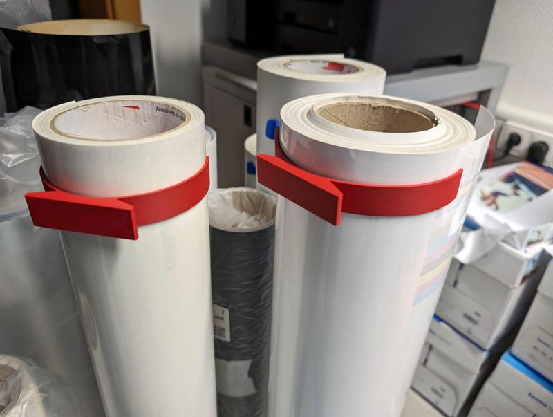 Rollenklammer, Medienklammer, Media-Clamps für Papierrollen / Druckrollen / Folienrollen