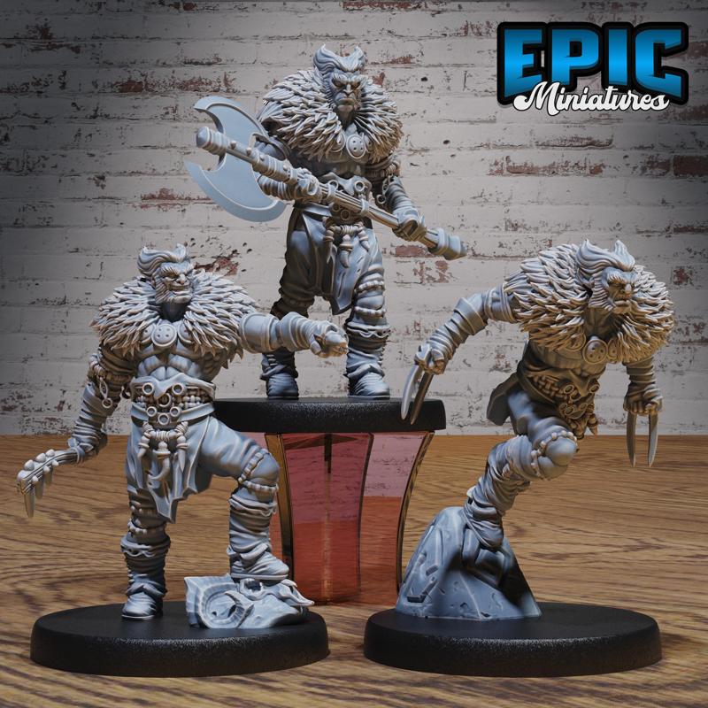 Beast Master Set ‧ DnD Miniature ‧ Tabletop Miniatures ‧ Gaming Monster ‧ 3D Model ‧ RPG ‧ DnDminis ‧ STL FILE