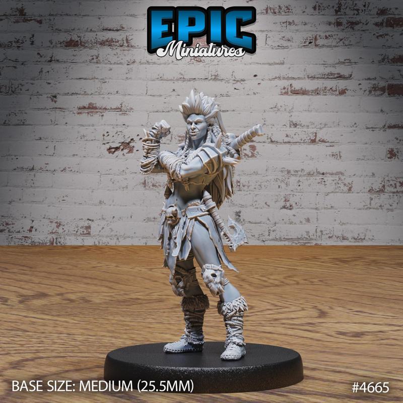 Orc Lady Adventurer Provoke ‧ DnD Miniature ‧ Tabletop Miniatures ‧ Gaming Monster ‧ 3D Model ‧ RPG ‧ DnDminis ‧ STL FILE