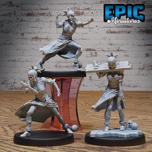 Captured Witch Set ‧ DnD Miniature ‧ Tabletop Miniatures ‧ Gaming Monster ‧ 3D Model ‧ RPG ‧ DnDminis ‧ STL FILE