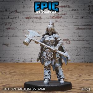 Barbarian Warrior Female ‧ DnD Miniature ‧ Tabletop Miniatures ‧ Gaming Monster ‧ 3D Model ‧ RPG ‧ DnDminis ‧ STL FILE