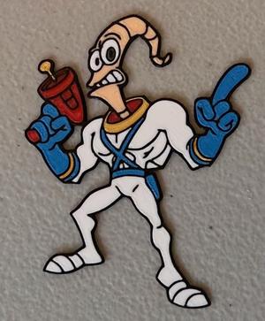 Multicolor Earthworm Jim Magnet